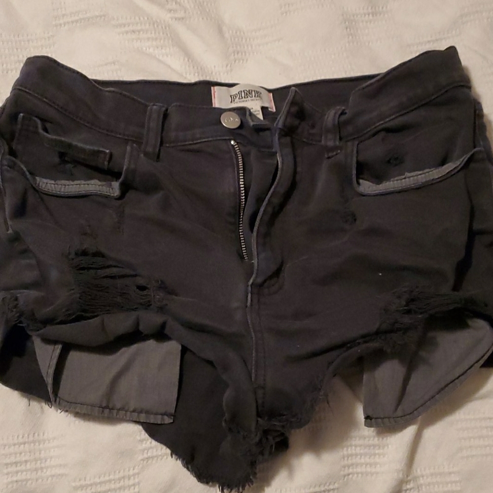 PINK High Waisted Denim Shorts